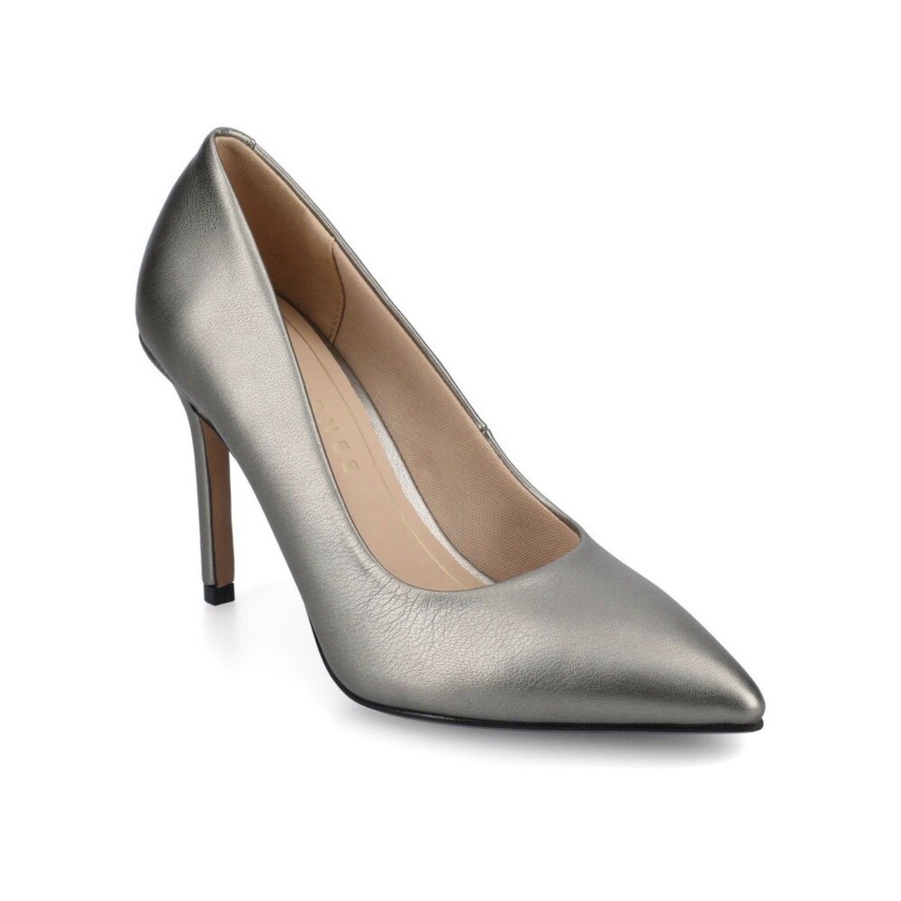 Journee Women's Venus Stiletto Dress Pumps, Pewter Size:9